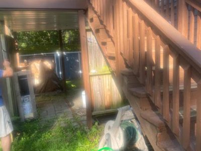Outdoor Seating Deck Construction